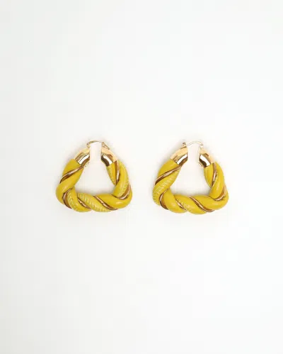 Bottega Veneta Twisted Hoop Earrings
