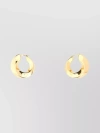 Bottega Veneta Twisted Hoop Earrings With 18k Gold Plating In Cream