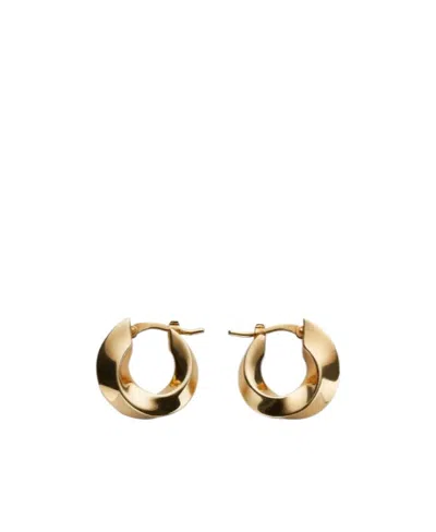 Bottega Veneta Womens Yellow Gold Twist 18ct Yellow Gold-plated Sterling-silver Hoop Earrings