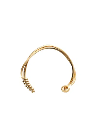 Bottega Veneta Twist Necklace In Yellow Gold