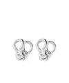 Bottega Veneta Twisted Ring Earrings In White
