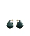Bottega Veneta Small Fin Earrings In Green