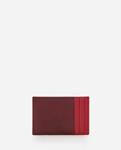 Bottega Veneta Two-tone Leather Card Holder In Red