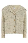 Bottega Veneta Womens Dove Knot Ribbed Wool-blend Cardigan In Multi