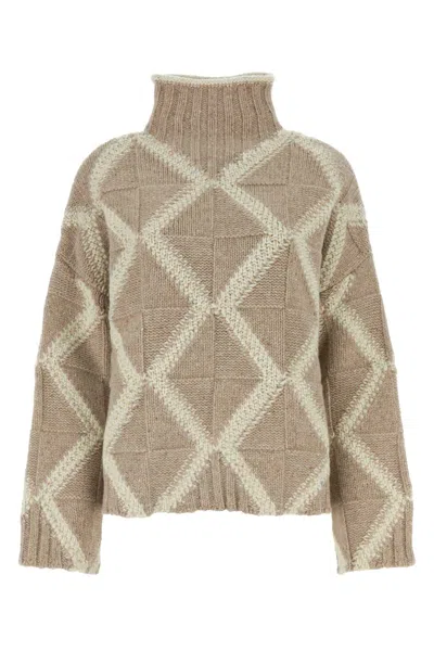 BOTTEGA VENETA TWO-TONE WOOL SWEATER