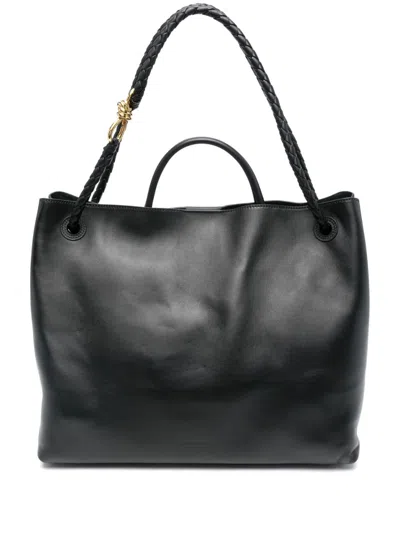 Bottega Veneta Two Top Handles Tote Bag In Black