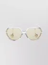 Bottega Veneta Unique Frame Sunglasses Curved Temples