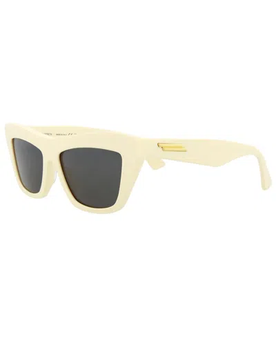 Bottega Veneta Unisex Bv1121s 55mm Sunglasses In White