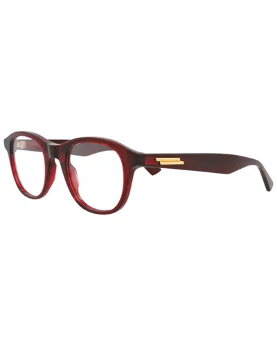 Bottega Veneta Unisex Bv1130o 49mm Optical Frames In Red