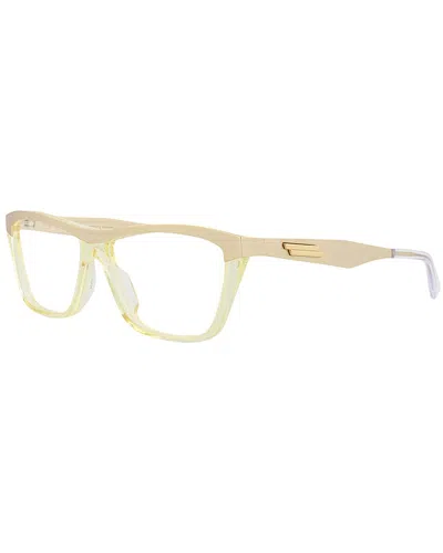 Bottega Veneta Unisex Bv1133o 57mm Optical Frames In Metallic