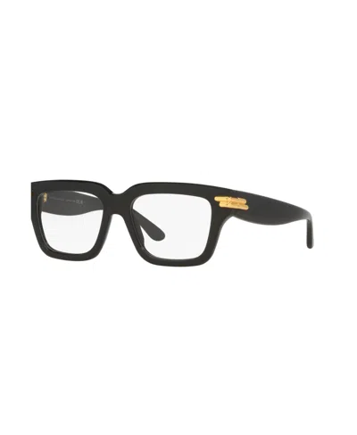 Bottega Veneta Unisex Rectangle Eyeglasses, 6j000452 In Black