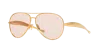 Bottega Veneta Sardine Aviator-style Gold-tone Sunglasses In Orange