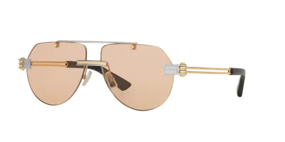 Bottega Veneta Unisex Sunglass Bv1342s In Brown
