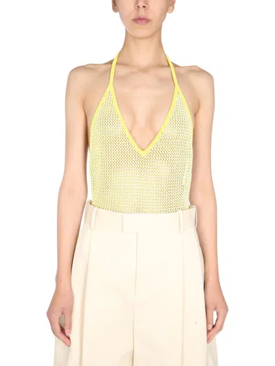 BOTTEGA VENETA BOTTEGA VENETA V NECK BODYCON