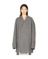 Bottega Veneta V-neck Coat In Gray