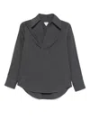 Bottega Veneta V-neck Cotton Shirt Clothing In Grey