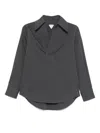 Bottega Veneta V-neck Cotton Shirt Clothing In Grey