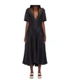 Bottega Veneta V-neck Short-sleeved Dress In Black