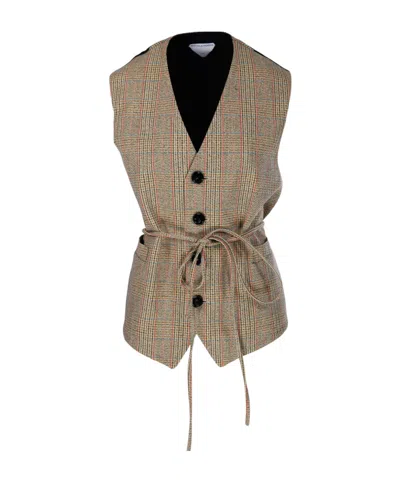 Bottega Veneta V-neck Vest In Nude