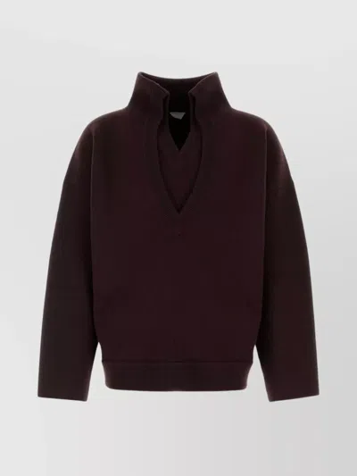 BOTTEGA VENETA V-NECK WOOL SWEATER LONG SLEEVES