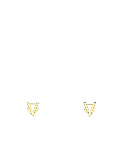 Bottega Veneta V-shaped Sterling Silver Earrings In Yellow