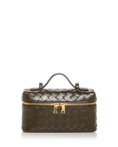 Bottega Veneta Vanity Case Intrecciato Leather Crossbody In Brown