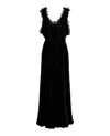 Bottega Veneta Velvet Maxi Dress In Black