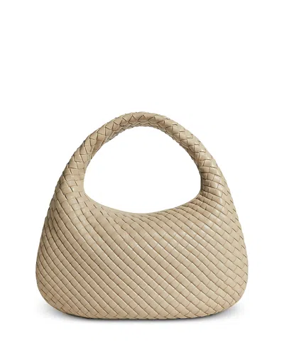 Bottega Veneta Veneta Intrecciato Leather Shoulder Bag In Neutral
