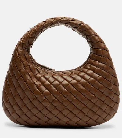 Bottega Veneta Veneta Intrecciato Mini Leather Tote Bag In Brown