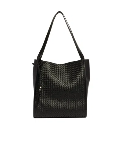 Bottega Veneta Veneta Shoulder Bag In Black