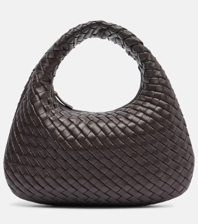 Bottega Veneta Veneta Small Leather Shoulder Bag In Brown