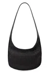 Bottega Veneta Men Black Nappa Leather Veneto Crossbody Bag In Black
