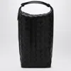 Bottega Veneta Vertical Intrecciato Wallace Black Pouch In Black