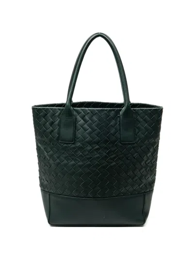 Pre-owned Bottega Veneta Vertical Shoulder Bag In Green