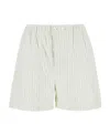 Bottega Veneta Pinstripe Poplin Shorts In White