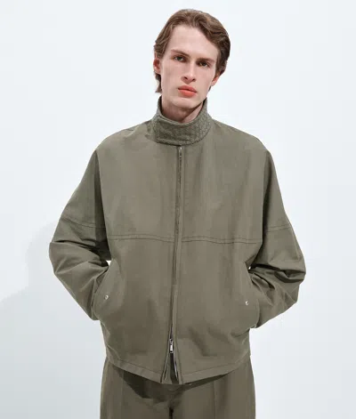 Bottega Veneta Compact Cotton Jacket In Gray