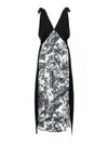 Bottega Veneta Printed Sleeveless Maxi Dress In Black