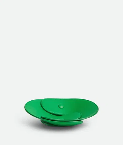Bottega Veneta Interlocking Leather Tray In Parakeet
