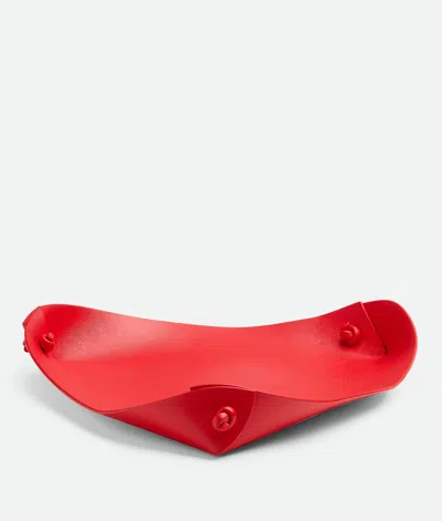 Bottega Veneta Leather Tray In Red