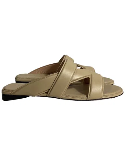Bottega Veneta Vienna Leather Sandal In Green