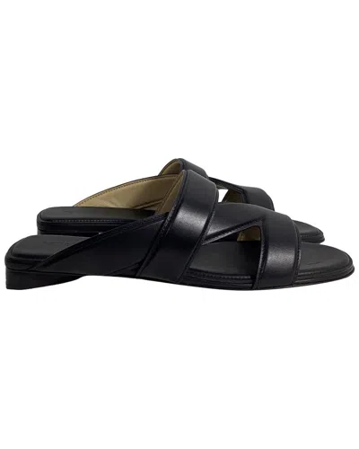 Bottega Veneta Vienna Leather Sandal A In Black