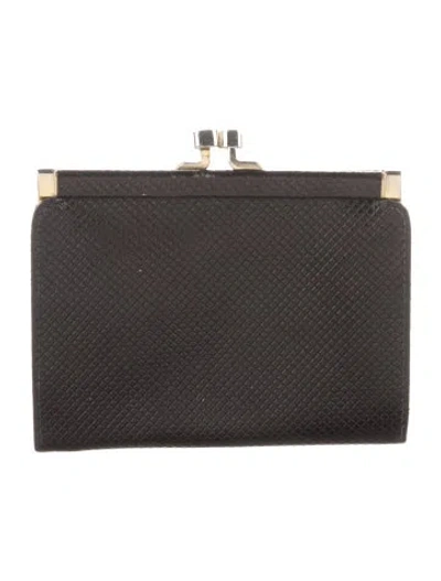 Pre-owned Bottega Veneta Vintage 1970's Coin Pouch In Black