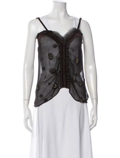 Pre-owned Bottega Veneta Vintage 2000's Top In Brown