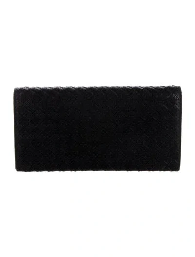 Pre-owned Bottega Veneta Vintage 2009 Bifold Wallet In Black