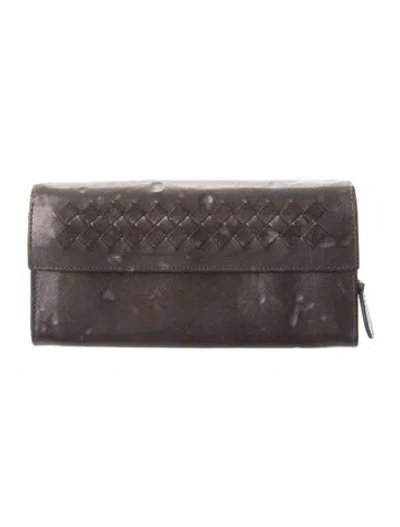 Pre-owned Bottega Veneta Vintage 2009 Wallet In Brown