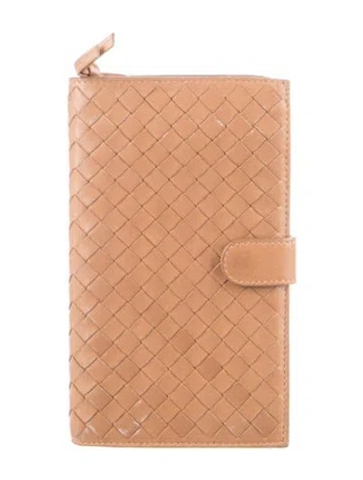 Pre-owned Bottega Veneta Vintage 2010 Continental Wallet In Brown