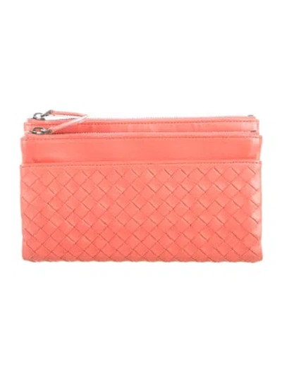 Pre-owned Bottega Veneta Vintage 2010 Wallet In Orange