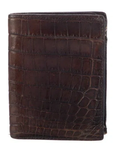 Pre-owned Bottega Veneta Vintage Bifold Bifold Wallet In Brown
