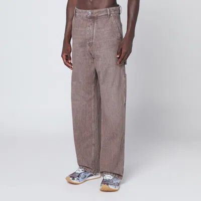 Bottega Veneta Vintage Brown Cargo Jeans In Pink