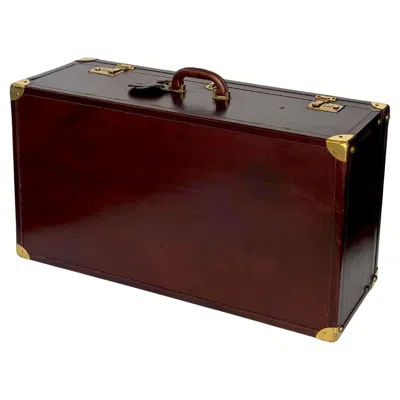 Pre-owned Bottega Veneta Vintage Burgundy  Leather Suitcase In Red
